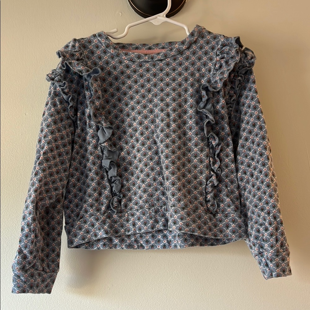 Mini Boden Blue Patterned Kids Top